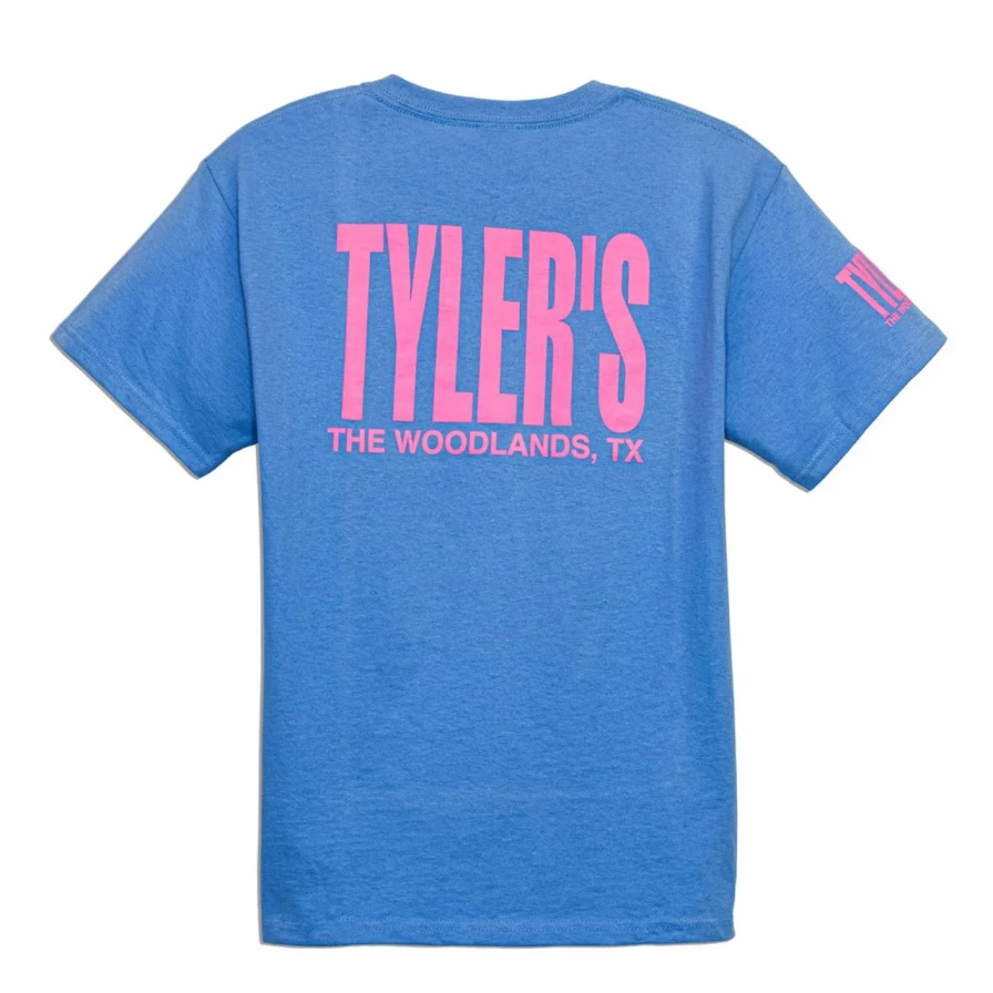 Kids' Light Blue and Azalea Printed T-Shirt - The Woodlands Collection