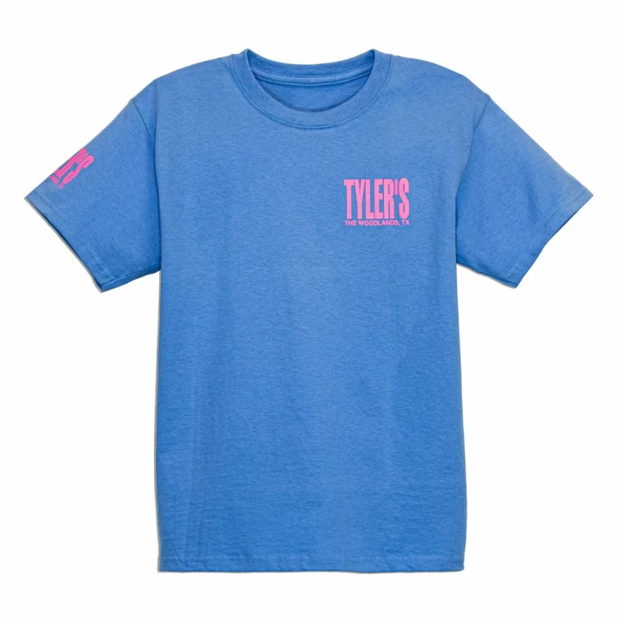Kids' Light Blue and Azalea Printed T-Shirt - The Woodlands Collection