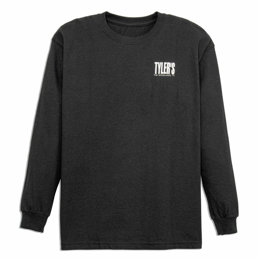 Kids' Black and White Long Sleeve T-Shirt by Tyler's - The Woodlands Collection