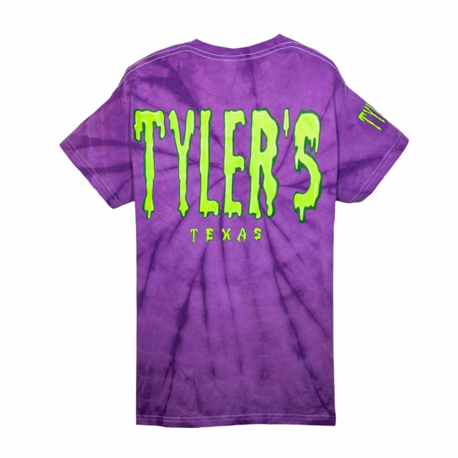 "Purple Spider Slime Print Kids' Halloween T-Shirt – Tyler's Fun Tee"