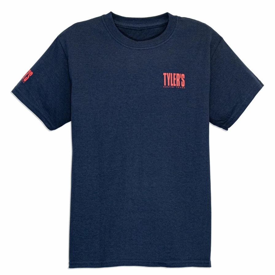 Boys' Navy and Red Striped Short Sleeve T-Shirt - Casual Kids Tee