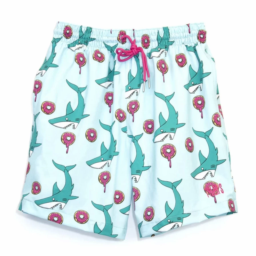 Men's Ice Blue Donuts Vs Sharks Volleyball Shorts – * Brand Athletic Wear