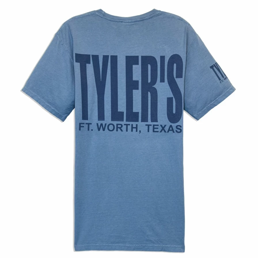 "Vintage Comfort Colors Pocket Tee - Storm Blue & Saltwater Washed Style"