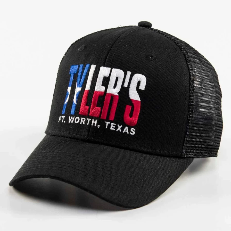 "Stylish Tyler's Fort Worth Texas Flag Trucker Hat - Vintage Patriotic Cap"