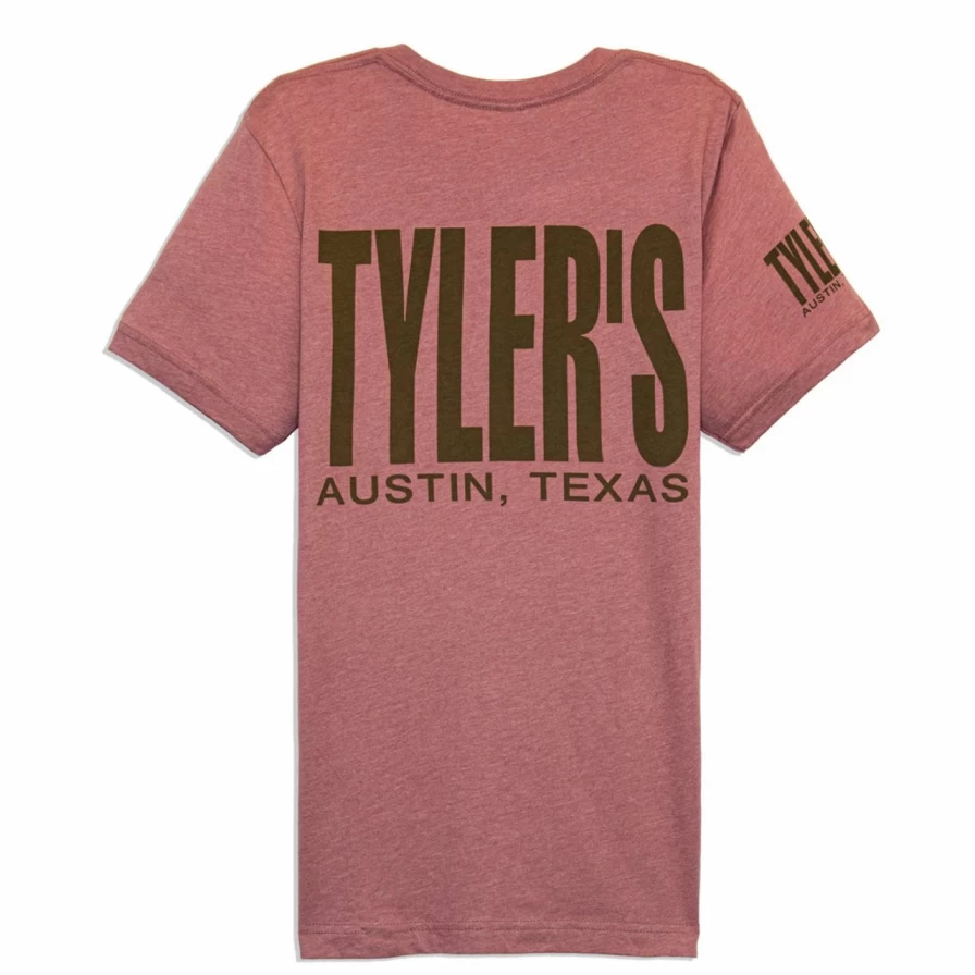 "Heather Mauve and Olive Track Tee by Tyler's - Austin Style Comfort Fit"