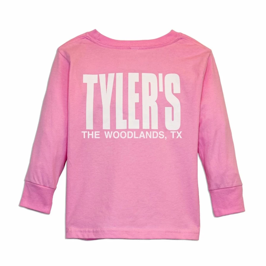 Toddler Girls' Pink and White Long Sleeve T-Shirt - The Woodlands Collection