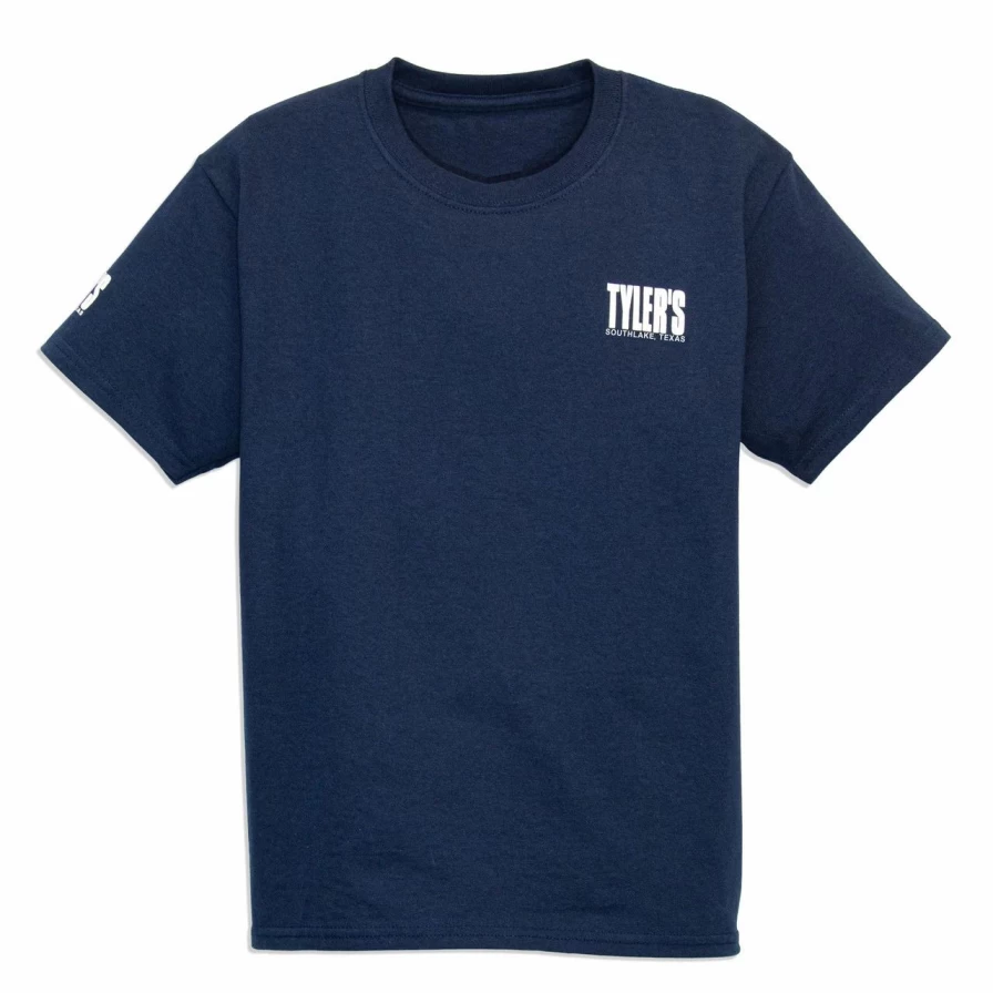 Kids' Navy and White Tyler's Graphic Tee - Southlake Collection - Comfortable Cotton T-Shirt for Boys and Girls