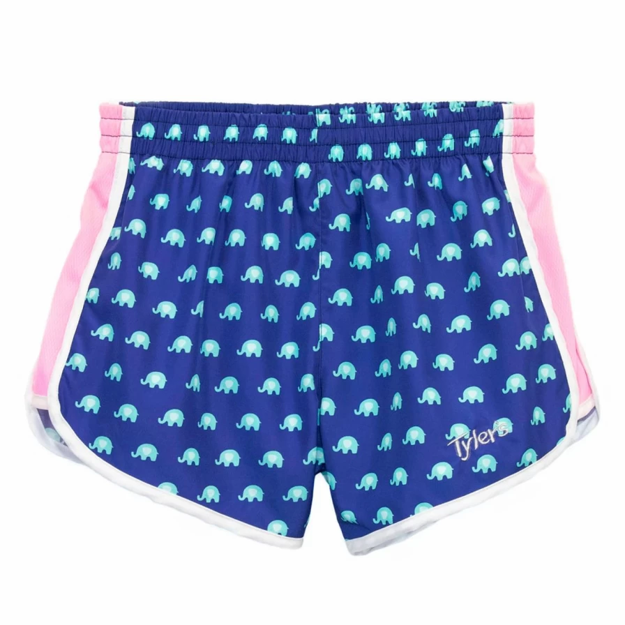 Women's High-Waist Elephant Print Bike Shorts - Comfortable Workout & Yoga Running Shorts