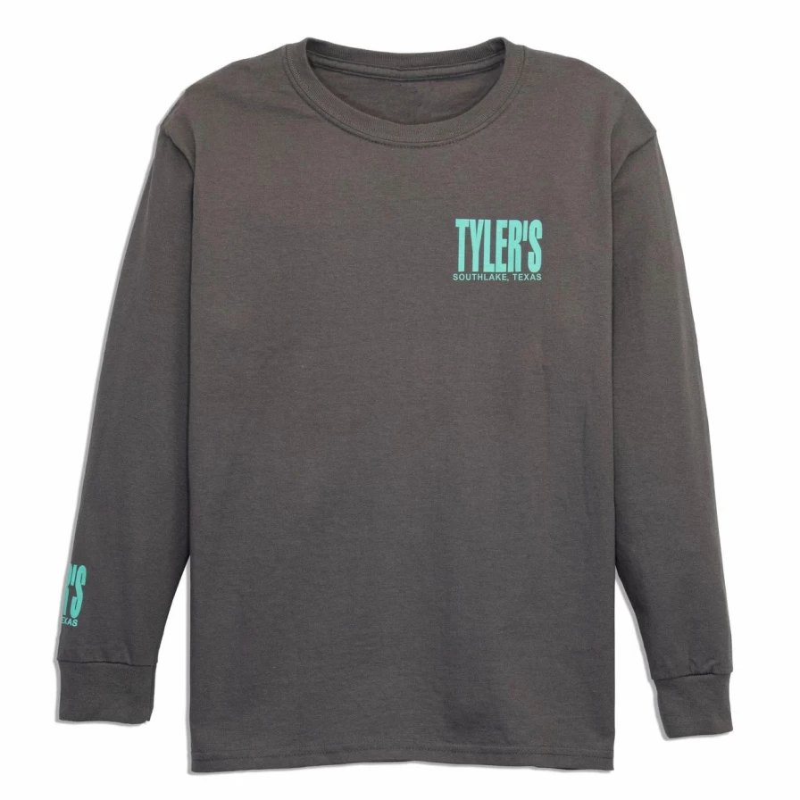 Kids' Charcoal and Mint Long Sleeve T-Shirt by Tyler's - Southlake Collection