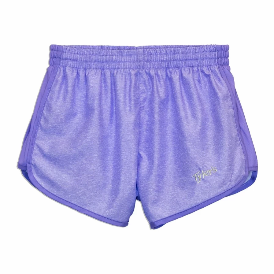 Women's Comfortable Heather Purple Racer Shorts for Active Lifestyle