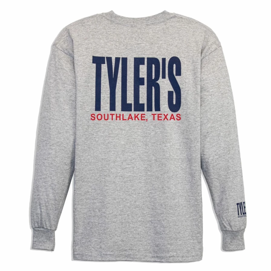 Kids' Grey and Navy Long Sleeve T-Shirt - Comfortable Cotton Tee for Boys and Girls