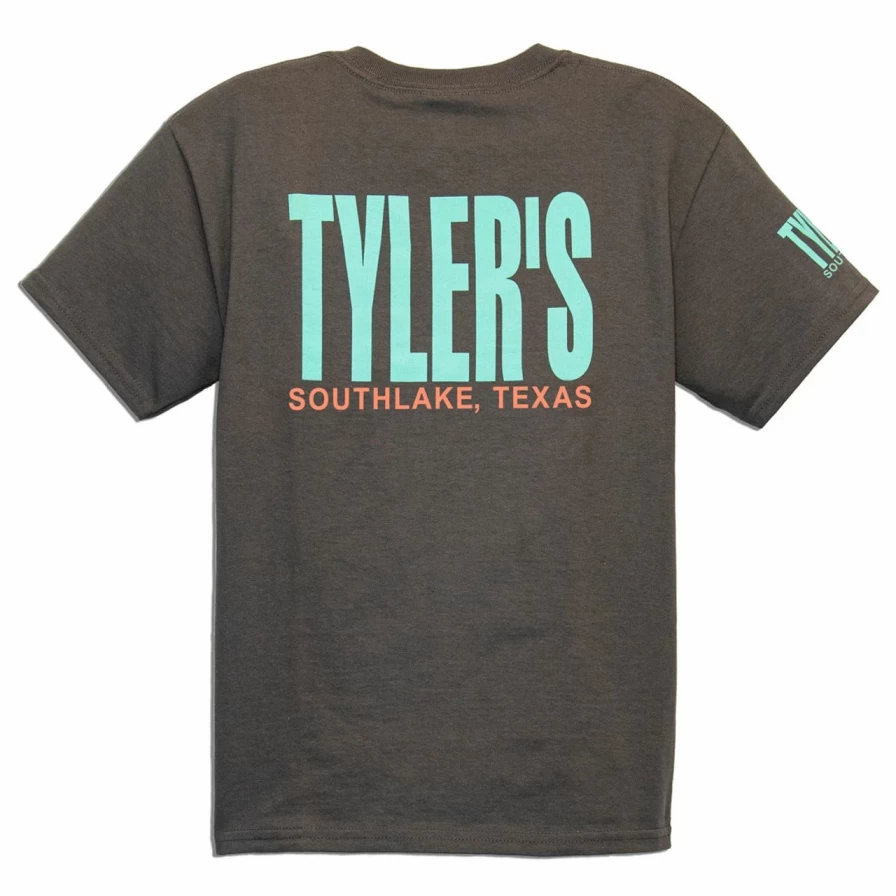 Kids' Tyler's Charcoal and Mint Green T-Shirt by * - Stylish Comfort Tee for Boys and Girls