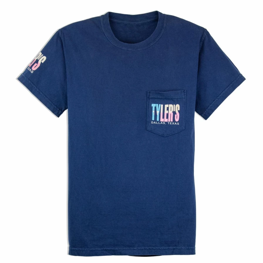 Vintage Comfort Colors Pastel Texas Flag Pocket T-Shirt - Dallas Retro Style Tee