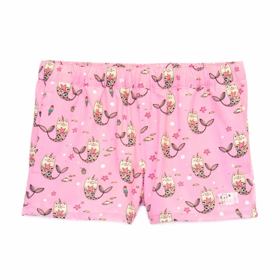 Women's Caticorn Print Volleyball Shorts - Comfortable & Styletic Athletic Wear
