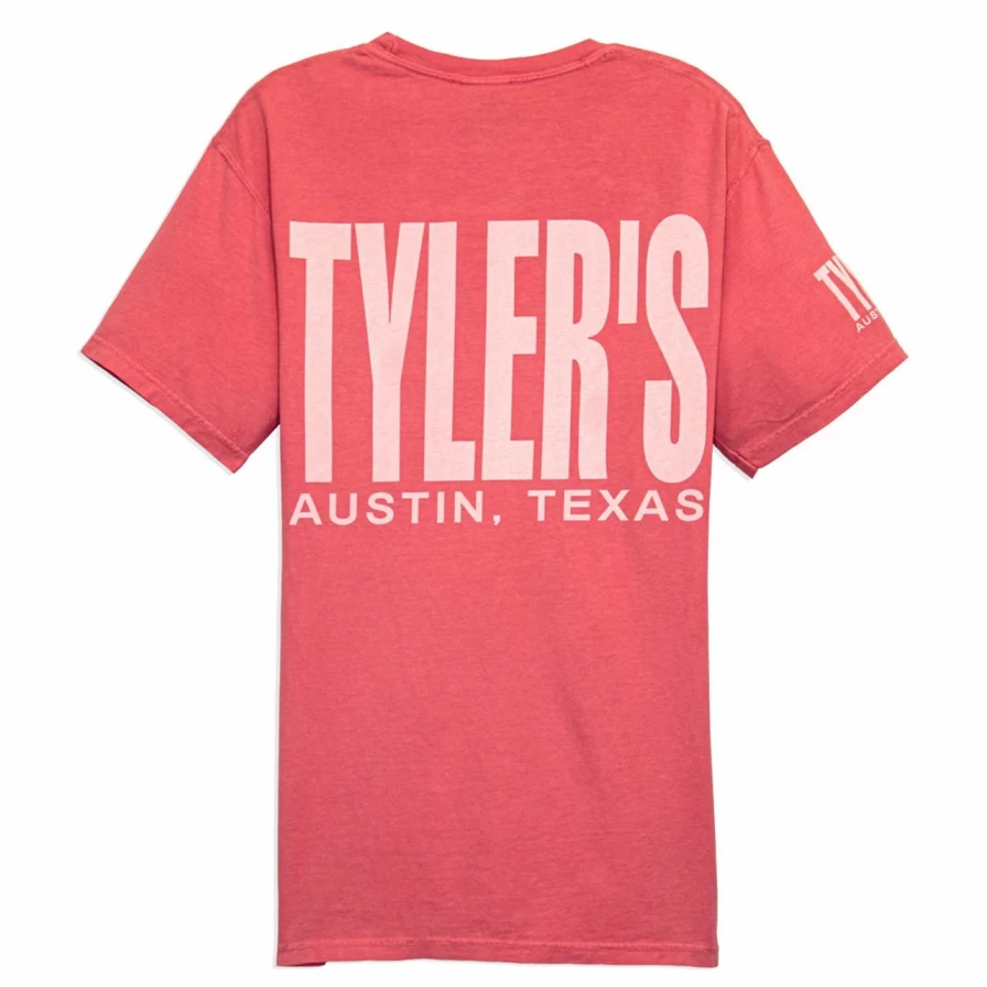 "Off-White Comfort Color Pocket Tee - Tyler's Coral Craze Austin Vintage Style T-Shirt"