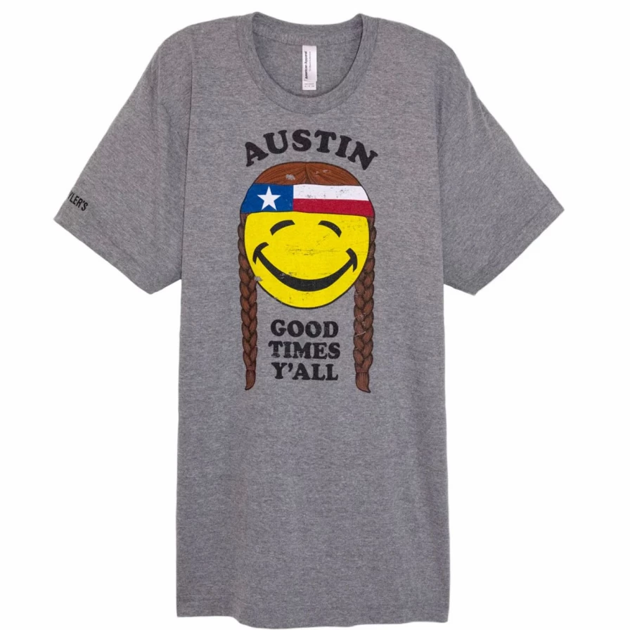 "Athletic Grey Austin Good Times Y'all T-Shirt | Casual Comfort Tee"