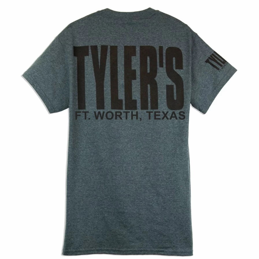 "Tyler's Premium Dark Heather/Black T-Shirt - Comfortable Cotton Tee for Men"