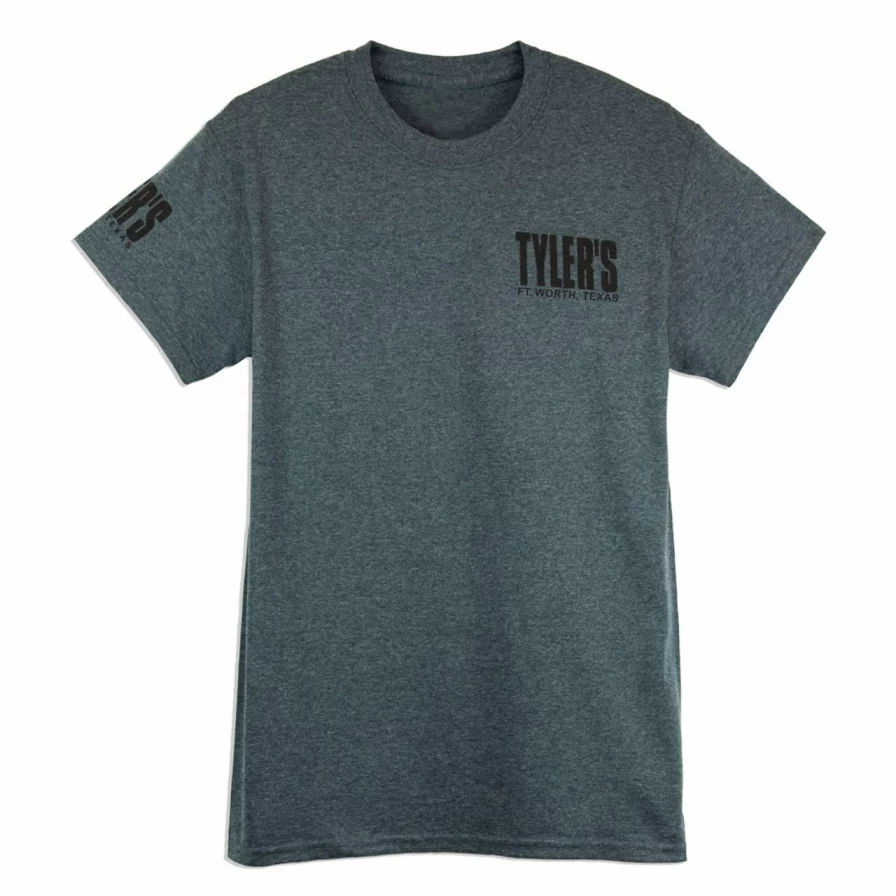 "Tyler's Premium Dark Heather/Black T-Shirt - Comfortable Cotton Tee for Men"
