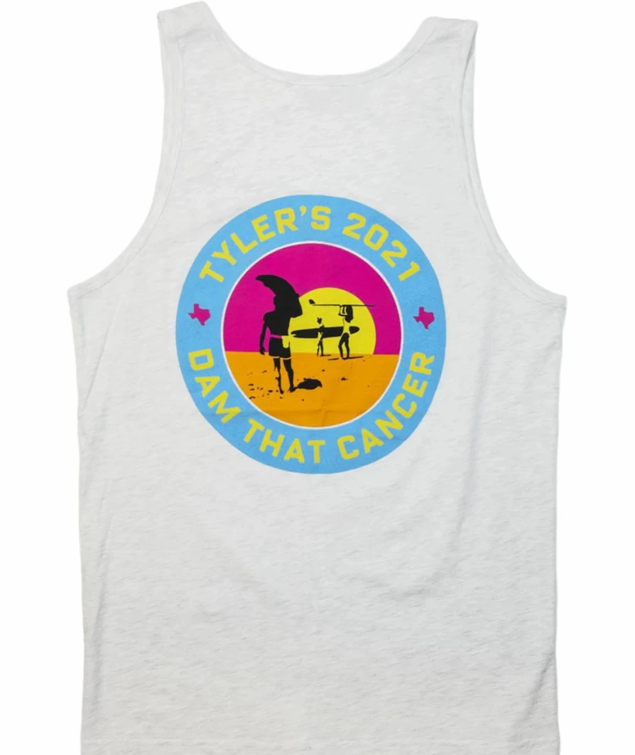 "Tyler's Dam That Cancer 2021 Heather Ash Giveback Tank Top for Charity"