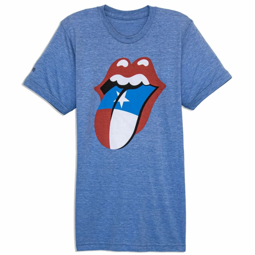 "Heather Blue Vintage Texas Flag Graphic T-Shirt for Men and Women"