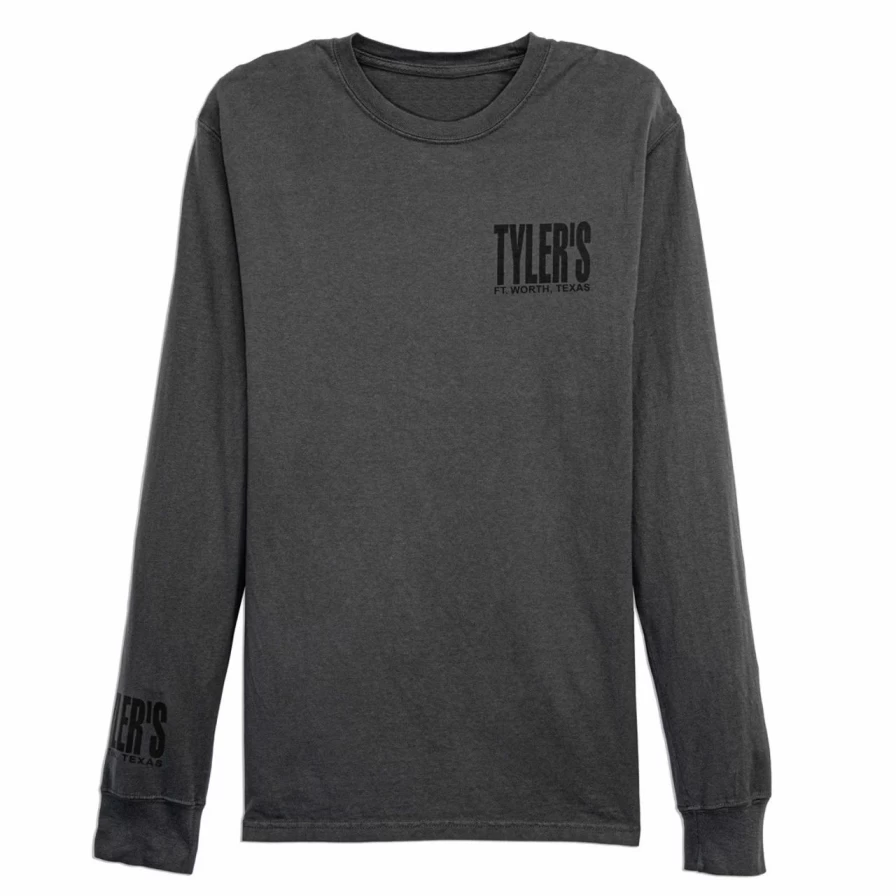 Tyler's Railroad & Black Long Sleeve Comfort Color Tee - Ft. Worth Vintage Style