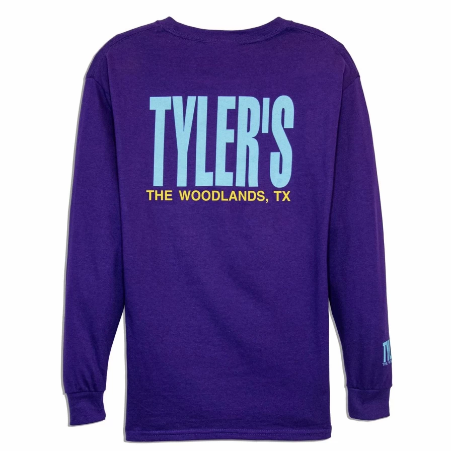 Kids' Purple and Aqua Long Sleeve T-Shirt for Boys and Girls - Comfortable Casual Top