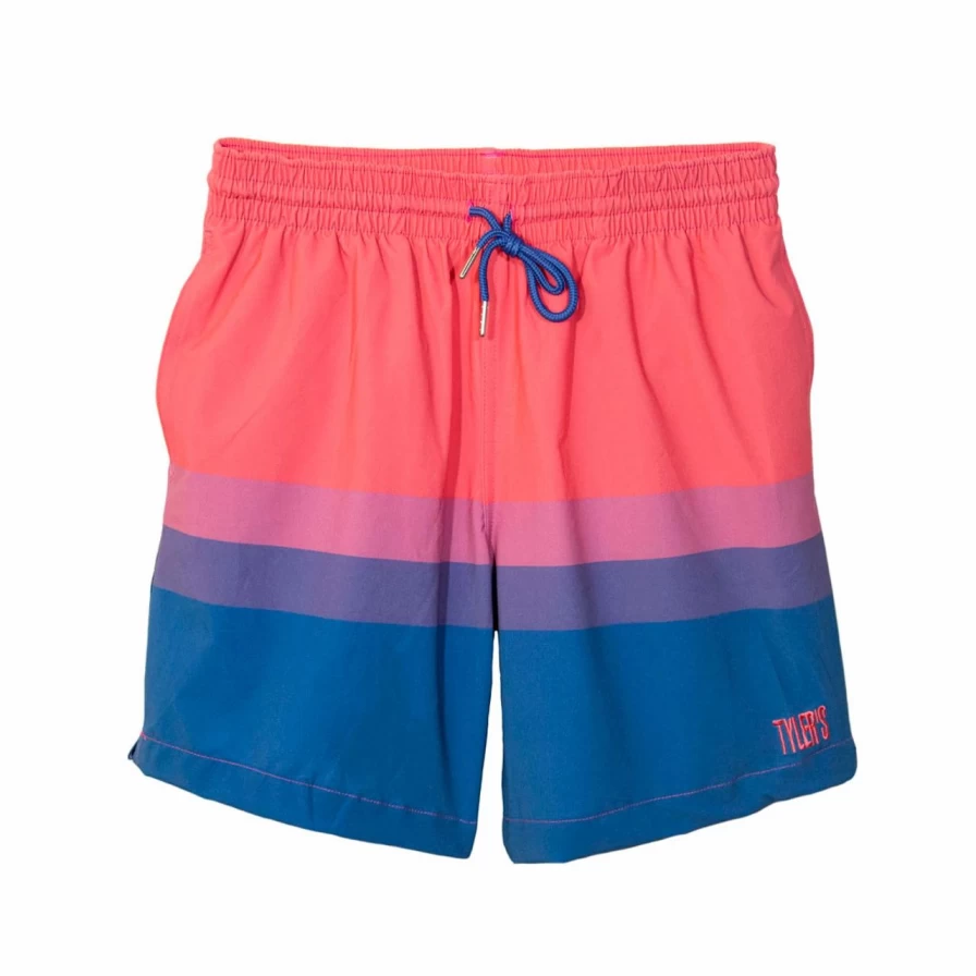 Tyler's Boys' Volley Shorts - Punch Drunk Style, Red Fade Color, Comfortable Athletic Wear