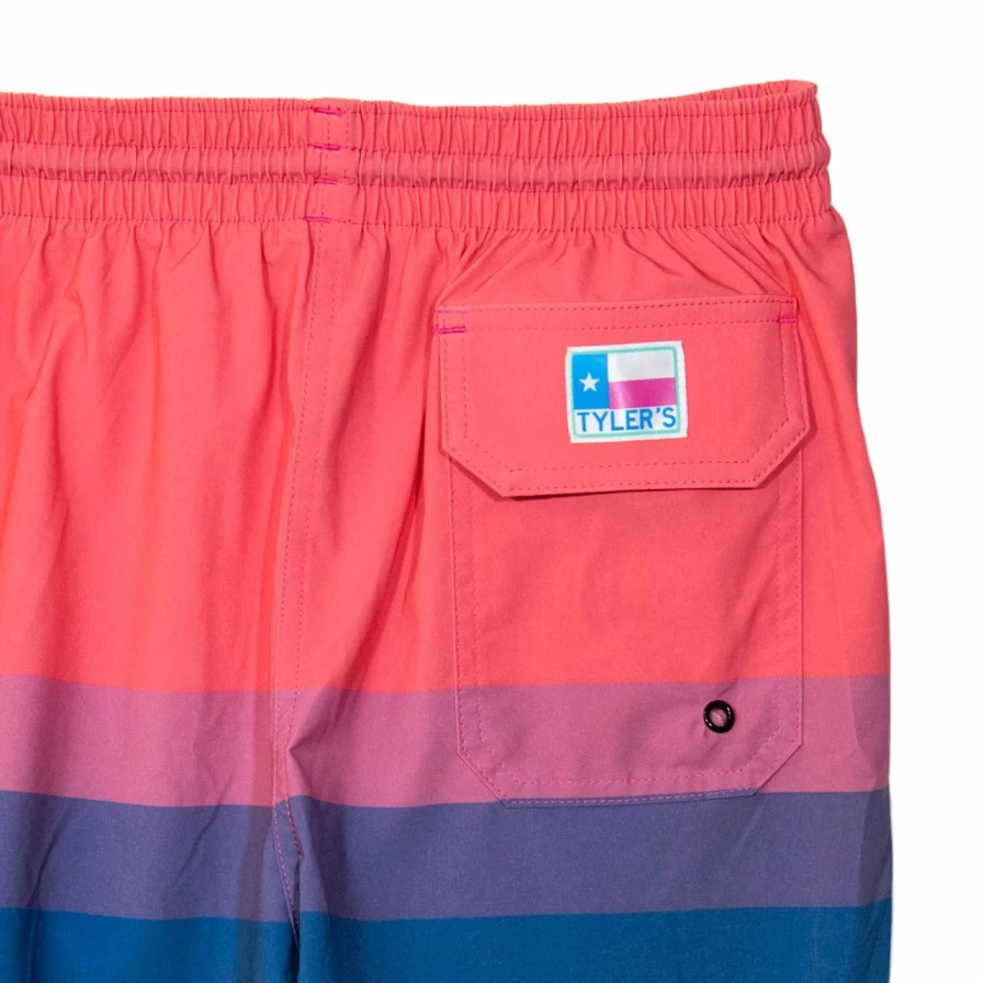 Tyler's Boys' Volley Shorts - Punch Drunk Style, Red Fade Color, Comfortable Athletic Wear