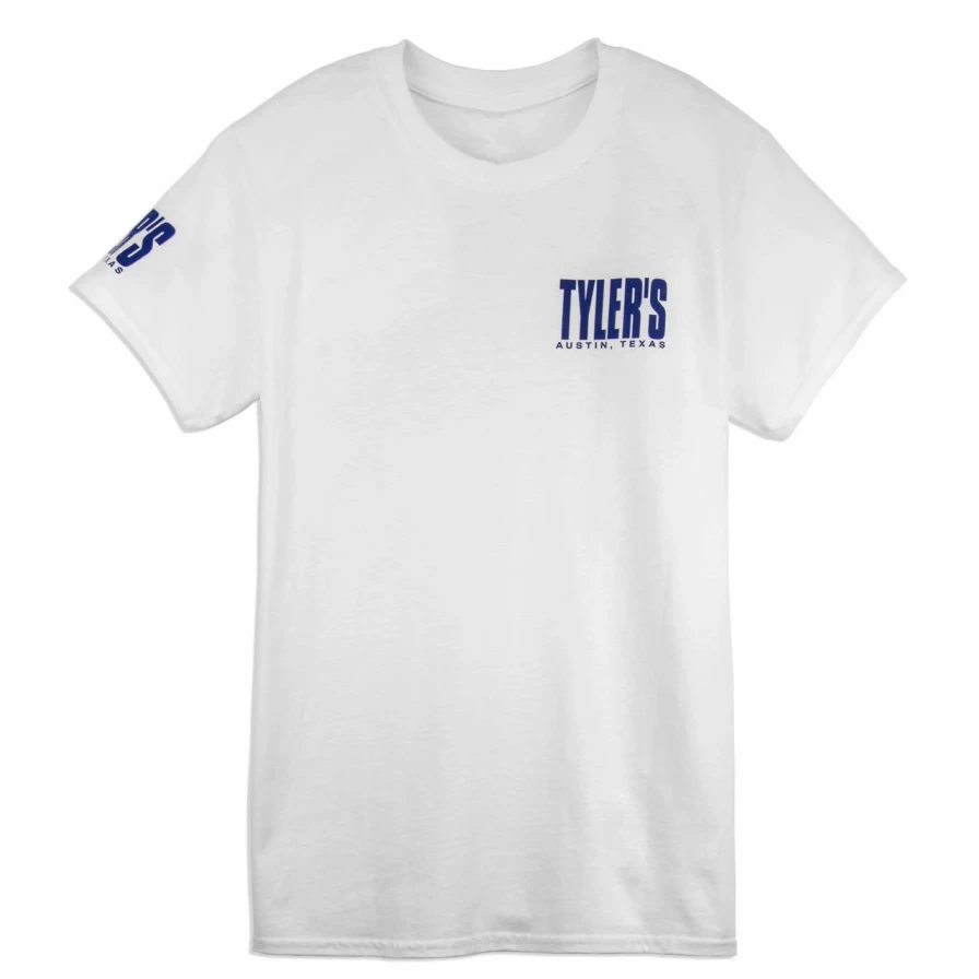 Tyler's Tee Austin - Classic White/Navy Cotton T-Shirt by * Brand