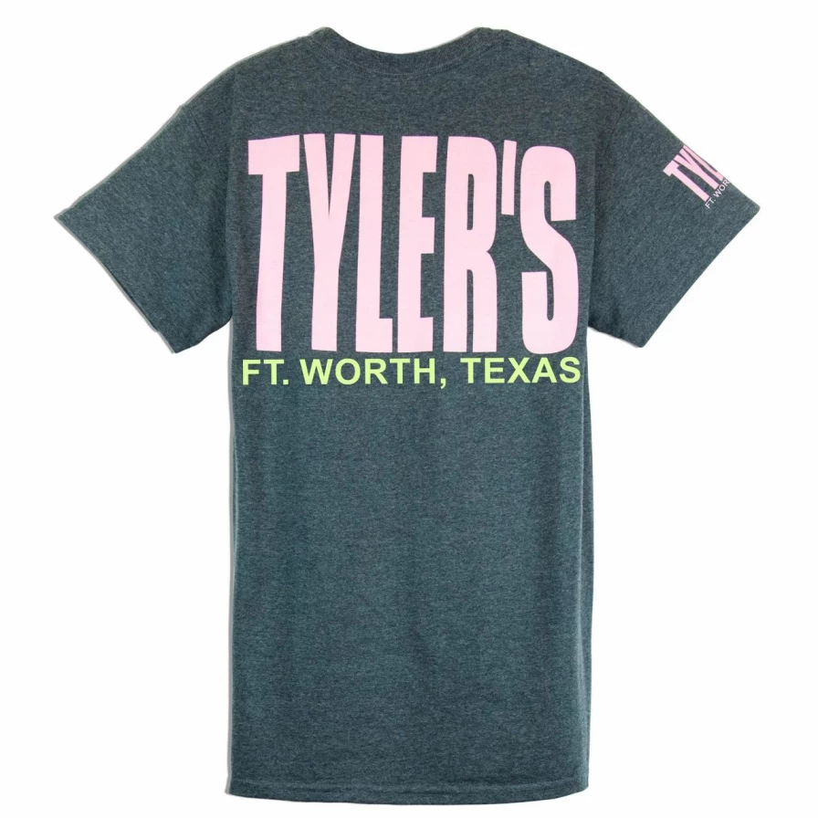 "Tyler's Premium Dark Heather/Azalea Tee - Comfortable Cotton T-Shirt for Men & Women"