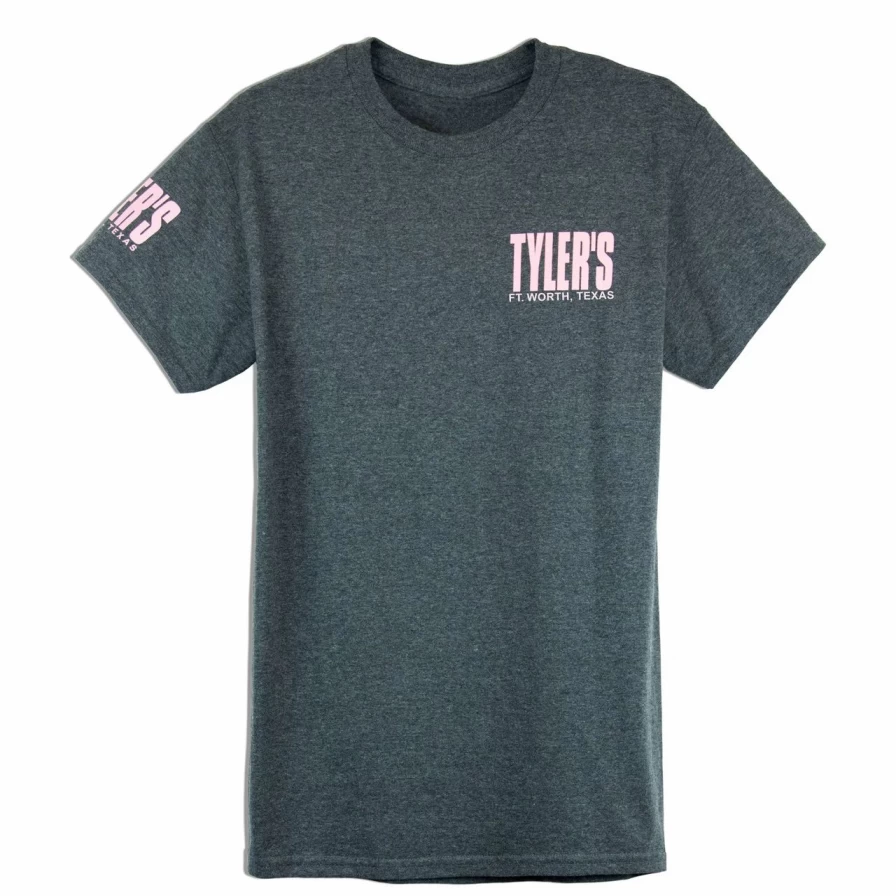 "Tyler's Premium Dark Heather/Azalea Tee - Comfortable Cotton T-Shirt for Men & Women"