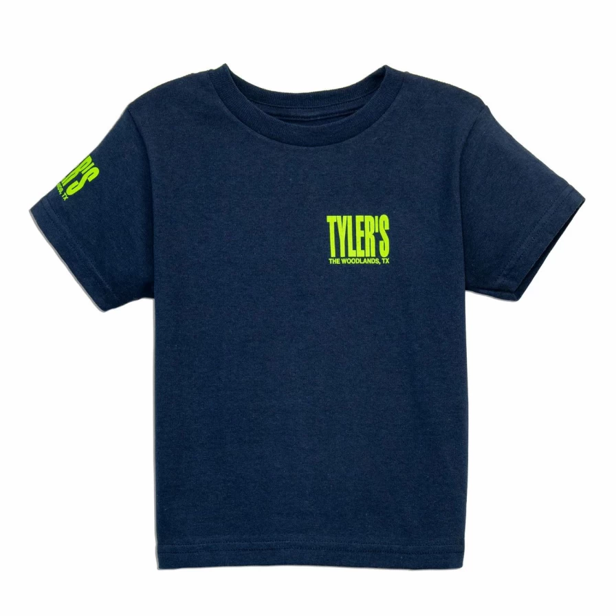 "Toddler's Navy and Lime Green Short Sleeve Tee - The Woodlands Collection"