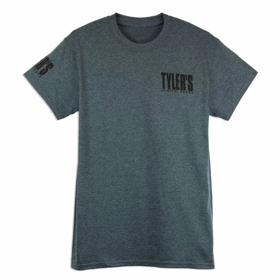 Men's Dark Heather/Black T-Shirt - Premium Cotton Tee - Casual Fit - Austin Inspired Design