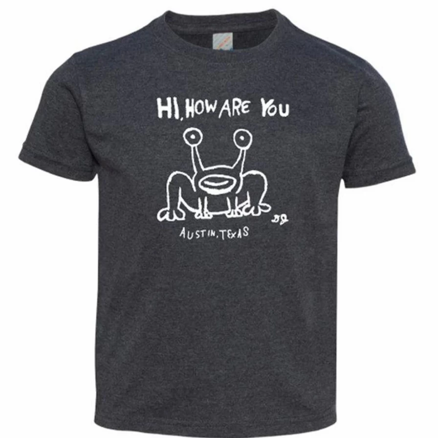 Daniel Johnston's "Hi, How Are You" Toddler T-Shirt - Navy & White Casual Kids Tee