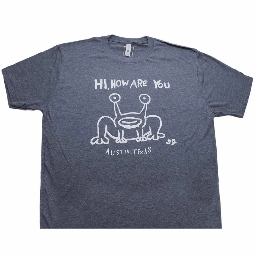 Daniel Johnston's "Hi, How Are You" Toddler T-Shirt - Navy & White Casual Kids Tee