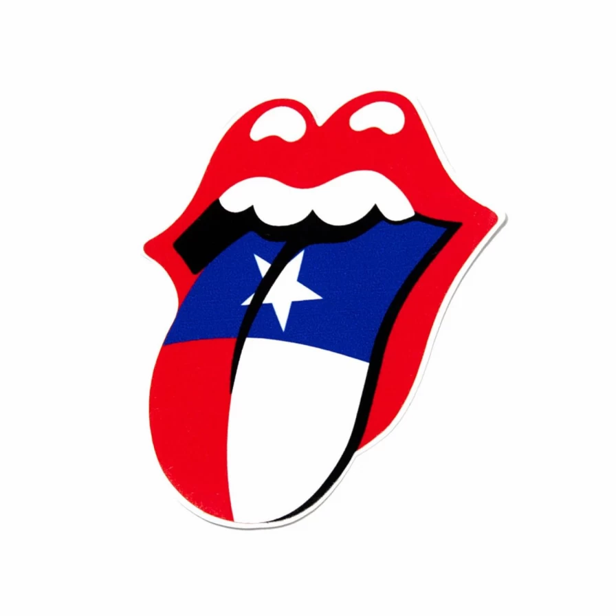 "Texas Pride Tongue Sticker - Patriotic Red, White & Blue Decal for Cars & Laptops"