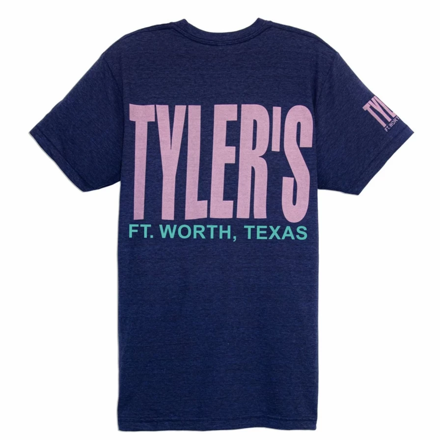 Navy and Panther Pink Track Tee by Tyler's Ft. Worth - Stylish Comfort Wear
