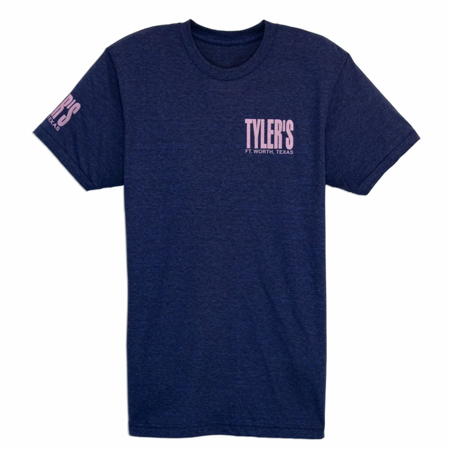 Navy and Panther Pink Track Tee by Tyler's Ft. Worth - Stylish Comfort Wear