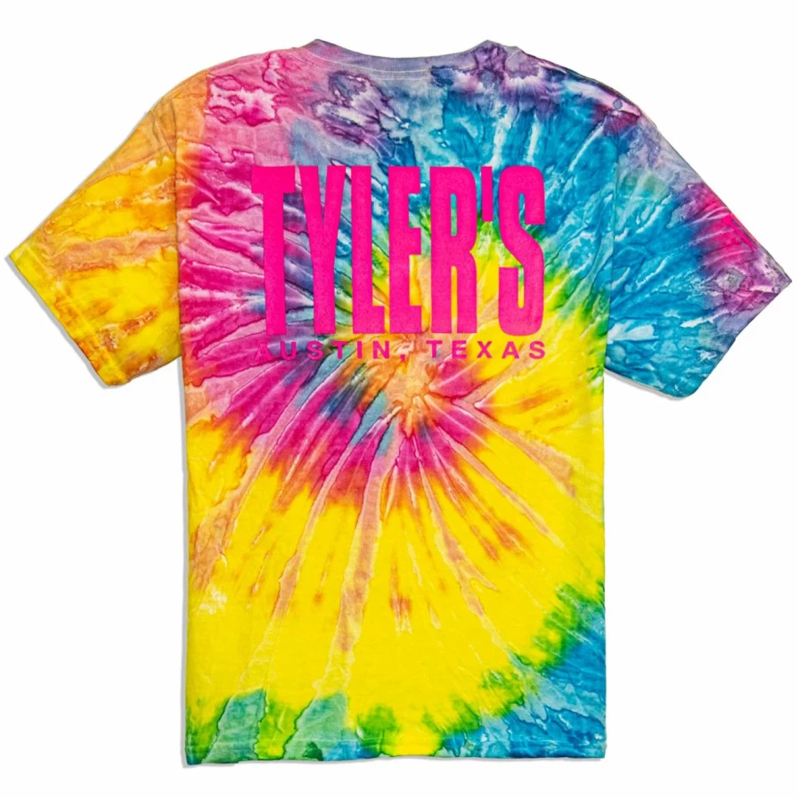 Kids' Tie-Dye T-Shirt with Heliconia Print - Fun and Colorful Austin Tee for Children