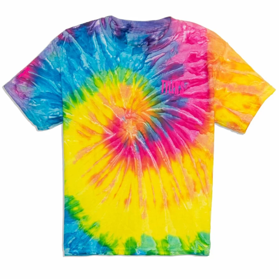 Kids' Tie-Dye T-Shirt with Heliconia Print - Fun and Colorful Austin Tee for Children