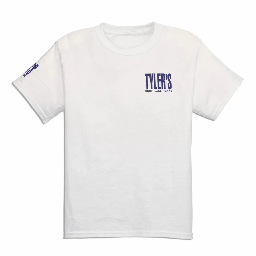 Kids' Tyler's White and Navy Blue T-Shirt - Southlake Collection - Comfortable Cotton Tee for Boys and Girls