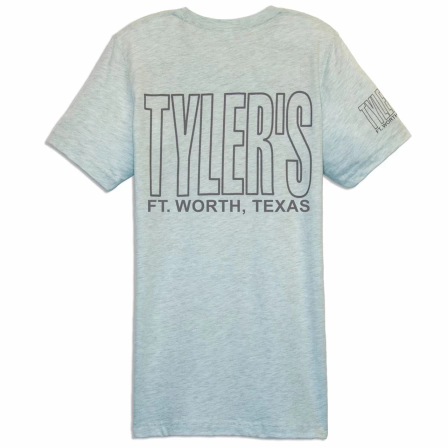 Tyler's Prism Ice Cool Grey Outline T-Shirt Ft Worth Casual Tee