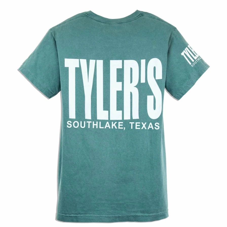 Emerald and White Comfort Color Pocket T-Shirt - Southlake Collection