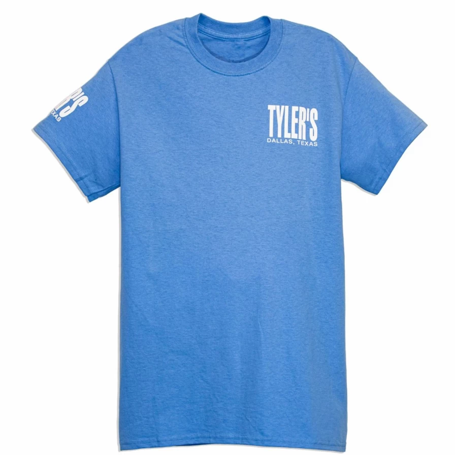 "Tyler's Light Blue and White T-Shirt | Dallas Inspired Casual Tee"