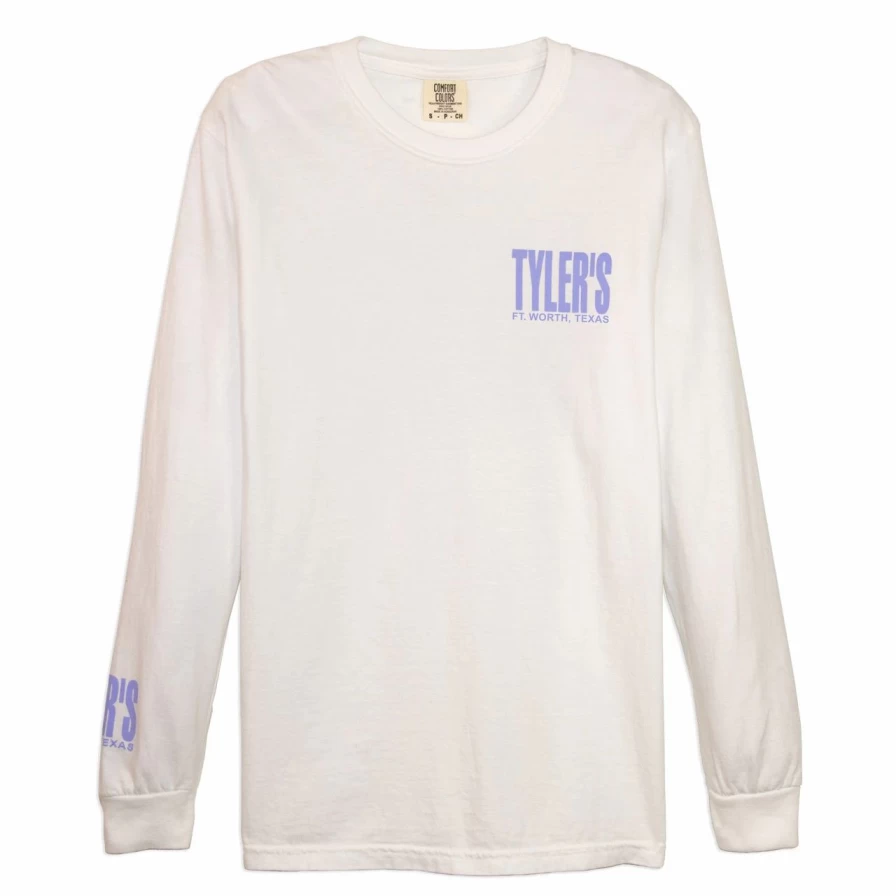 Vintage White Long Sleeve T-Shirt Retro Style Fort Worth Inspired Top
