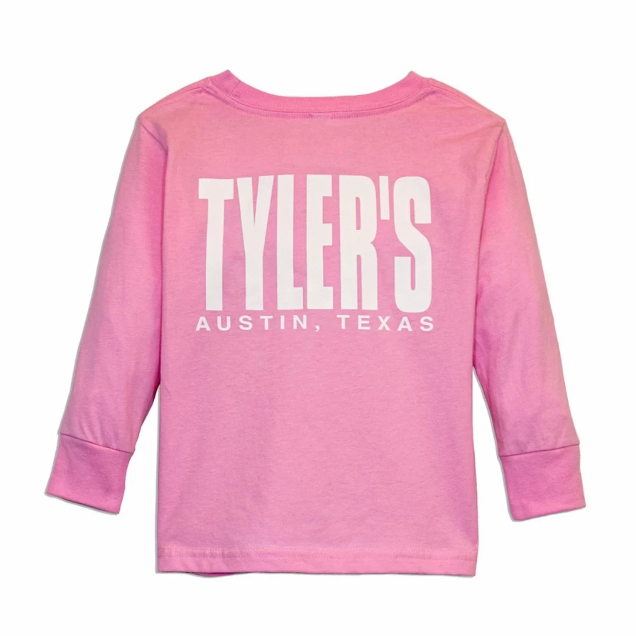 "Toddler Girls' Pink and White Long Sleeve T-Shirt - Austin Collection"