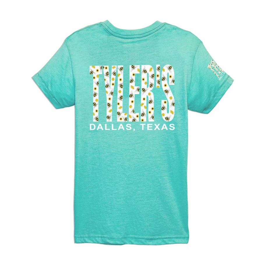 "Tyler's Kids' Bee Graphic Tee in Tahiti Blue - Dallas Collection"