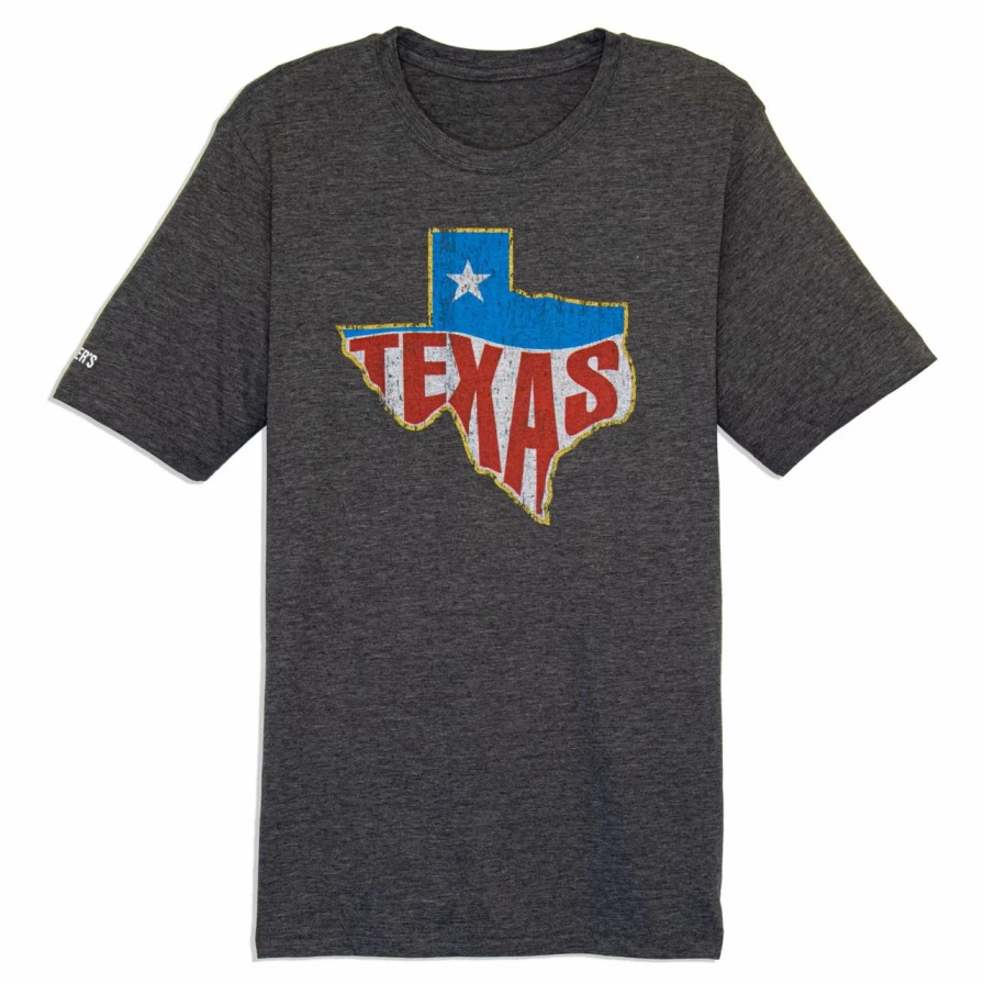 Vintage Texas Heather Charcoal T-Shirt Classic Comfort Tee