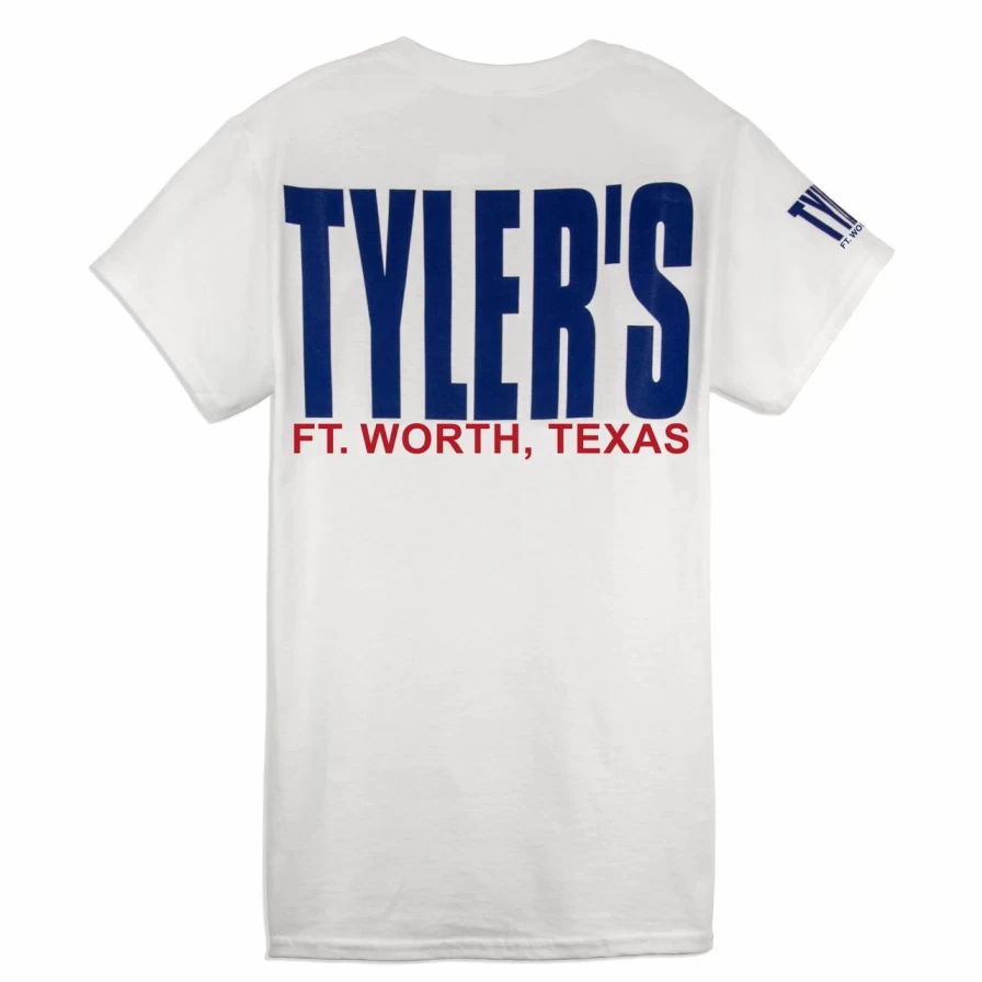 Men's Tyler's Classic White and Navy T-Shirt - Ft. Worth Casual Tee