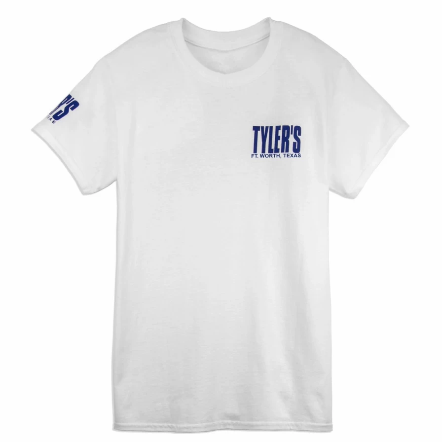 Men's Tyler's Classic White and Navy T-Shirt - Ft. Worth Casual Tee